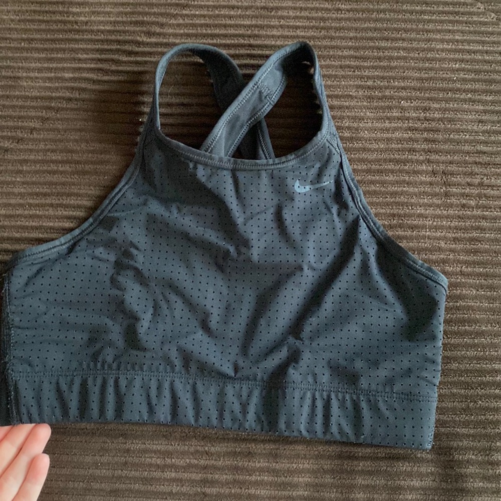Nike Black High Necked Sports Bra